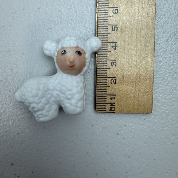 Vintage NATIVITY SET Children's 4 Piece Ceramic CHRISTMAS DARLING Baby Jesus - Picture 7 of 11